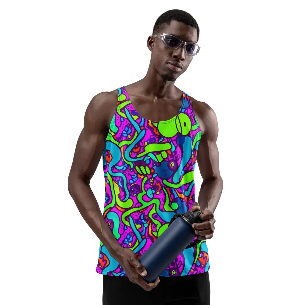 Funky Vortex on Men's Tank Top — Front