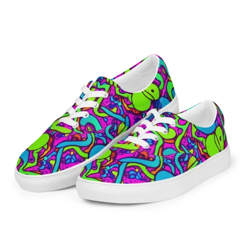 Funky Vortex on a Men's Lace-Up Canvas Shoes