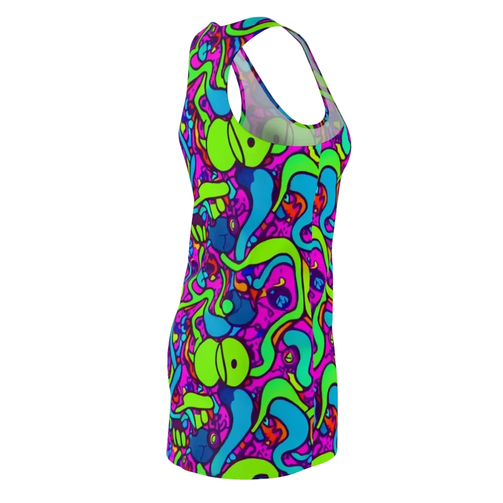Funky Vortex on Racerback Dress — Back Side