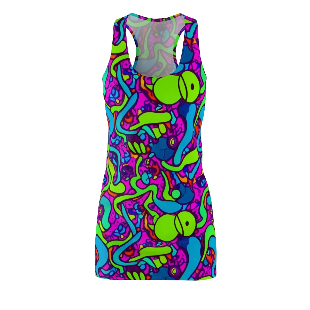 Funky Vortex on Racerback Dress — Front