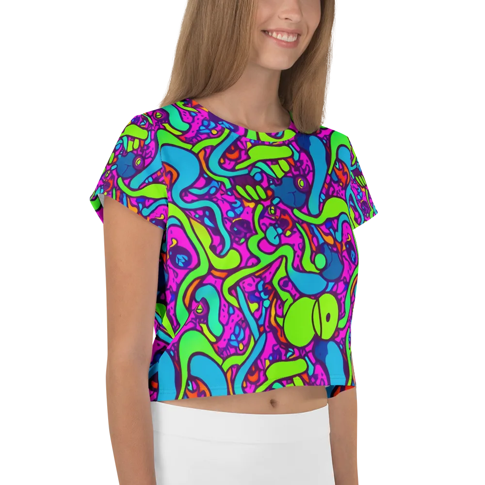 Funky Vortex on Crop Tee — Right