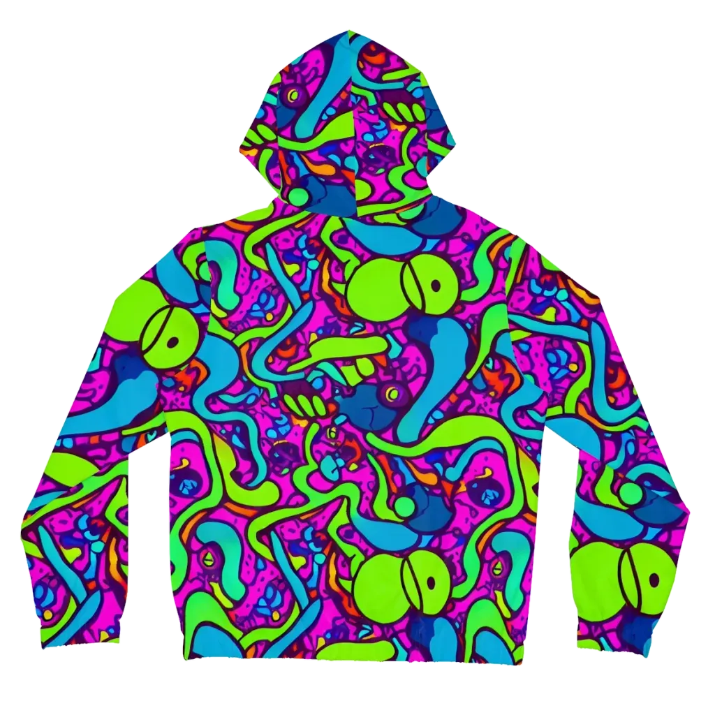 Funky Vortex on Women's Full-Zip Hoodie — Back