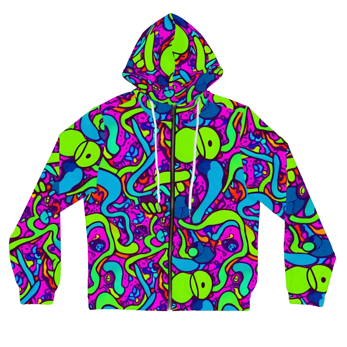Funky Vortex on Women's Full-Zip Hoodie — Front