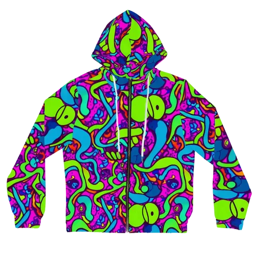 Funky Vortex on a Women's Full-Zip Hoodie