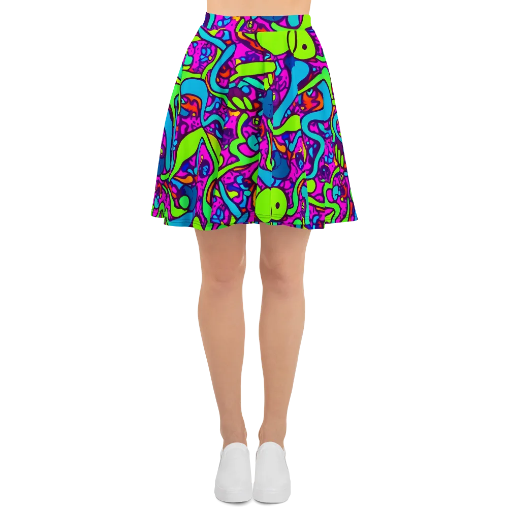 Funky Vortex on Skater Skirt — Front