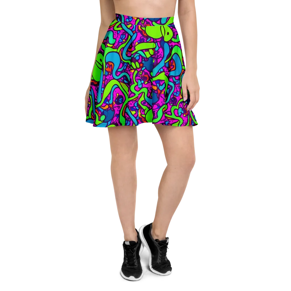 Funky Vortex on Skater Skirt — Front