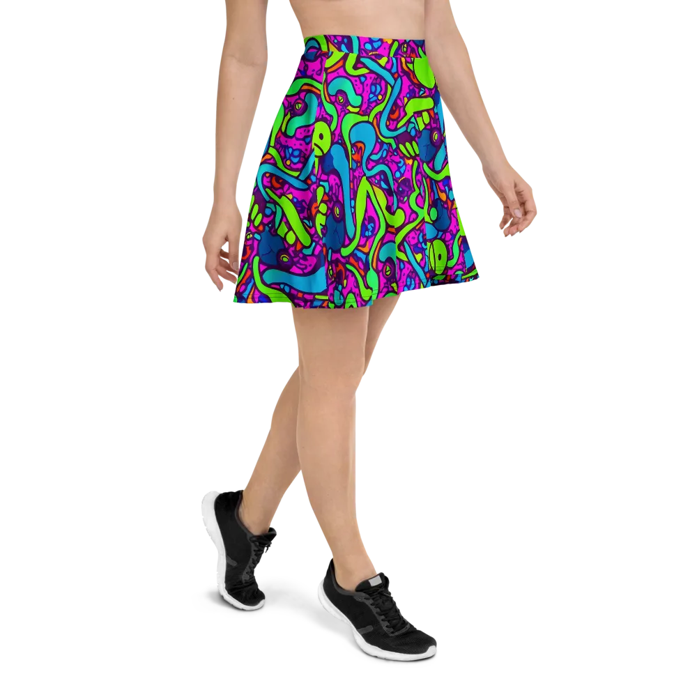 Funky Vortex on Skater Skirt — Right