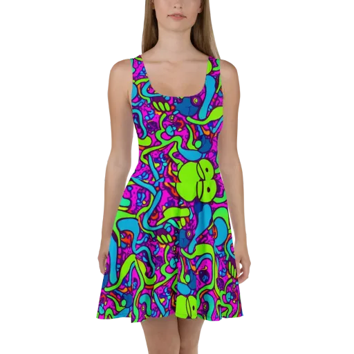 Funky Vortex on a Skater Dress