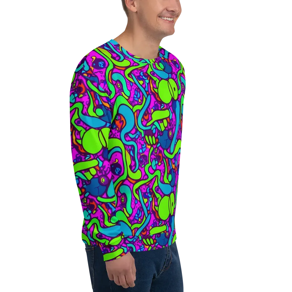 Funky Vortex on Sweatshirt — Right Front