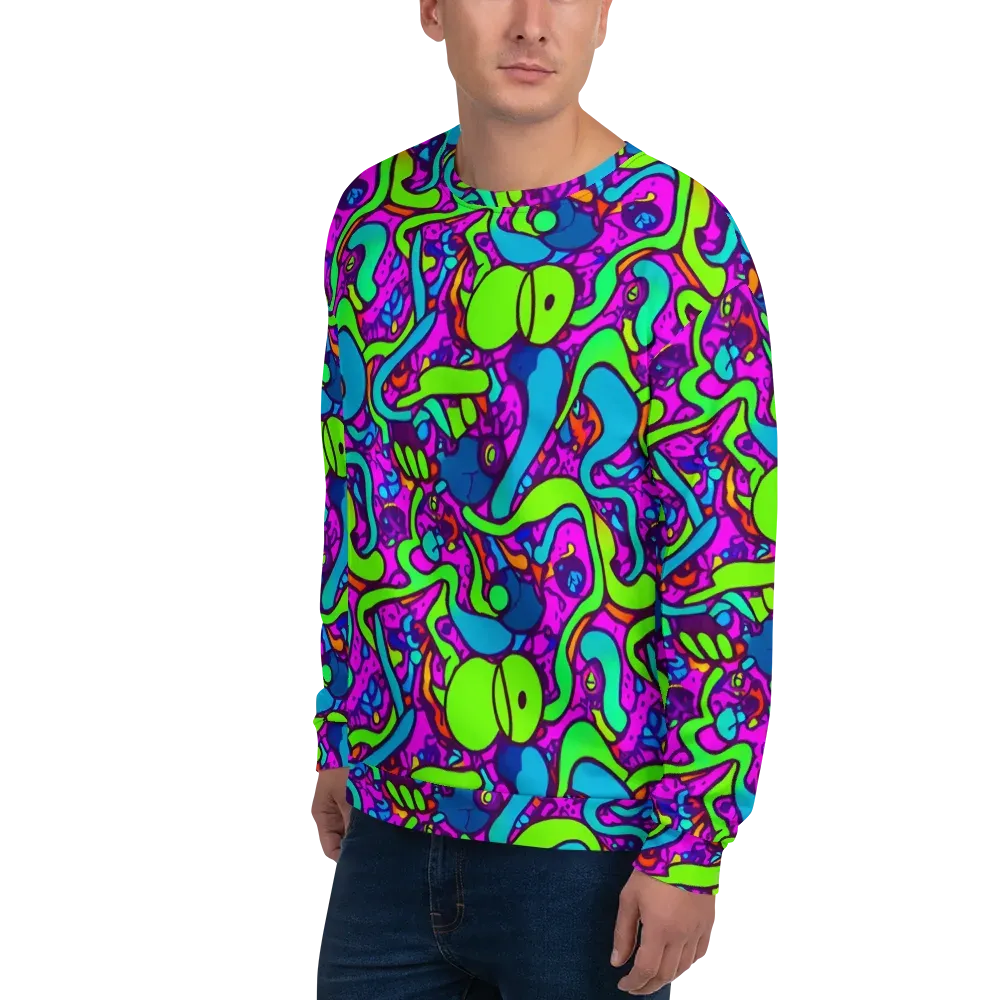 Funky Vortex on Sweatshirt — Left Front