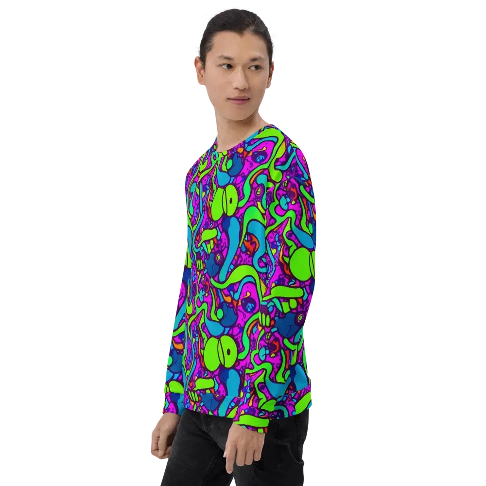 Funky Vortex on Sweatshirt — Left Front