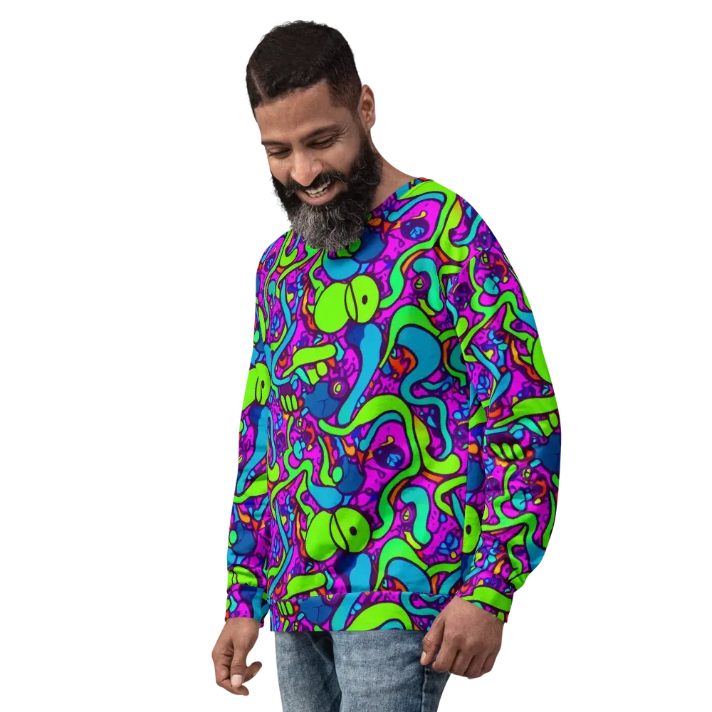 Funky Vortex on Sweatshirt — Left Front