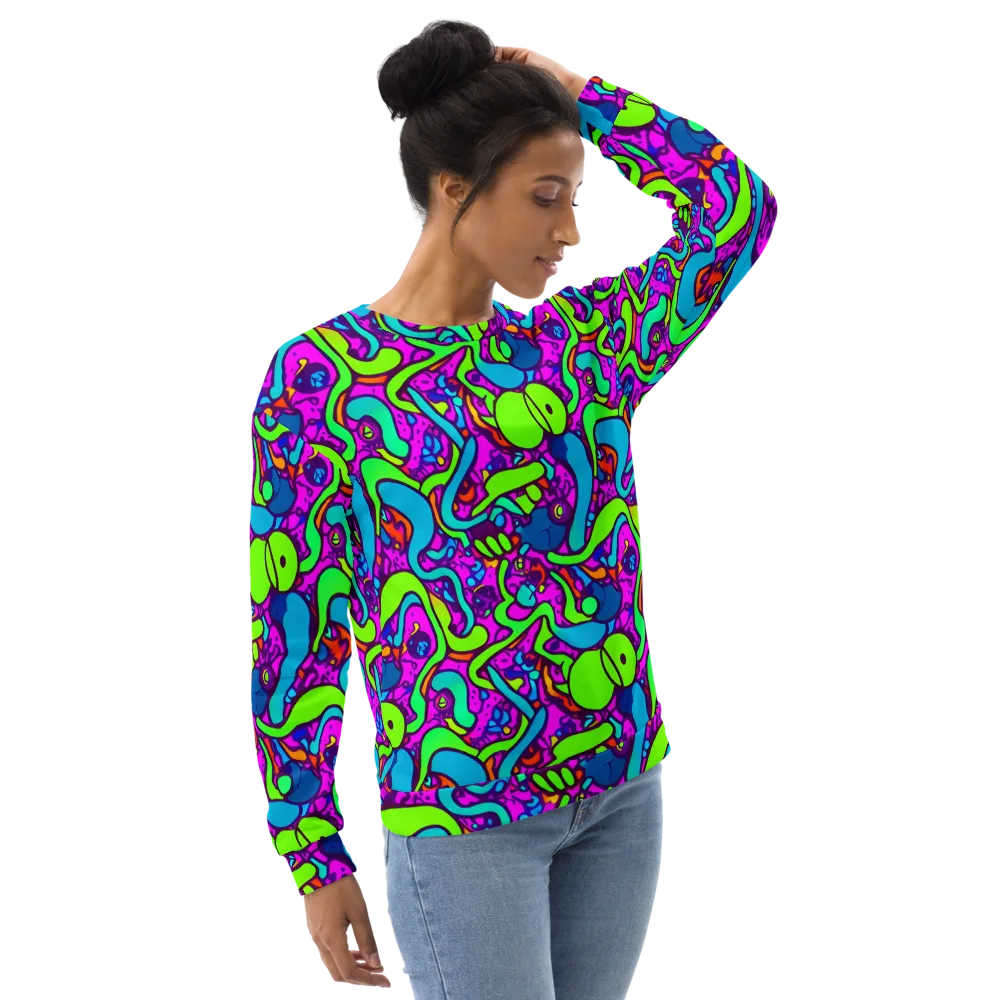 Funky Vortex on Sweatshirt — Right Front