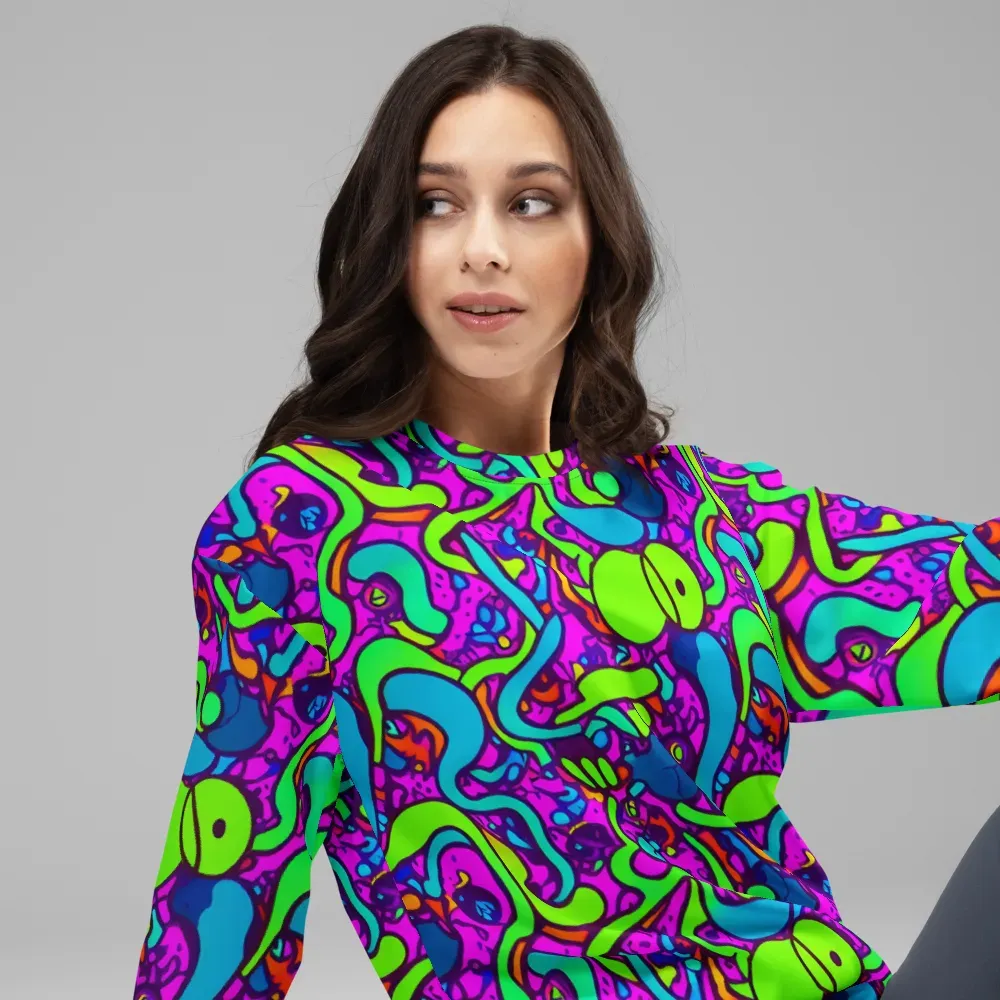 Funky Vortex on Sweatshirt — Right Front