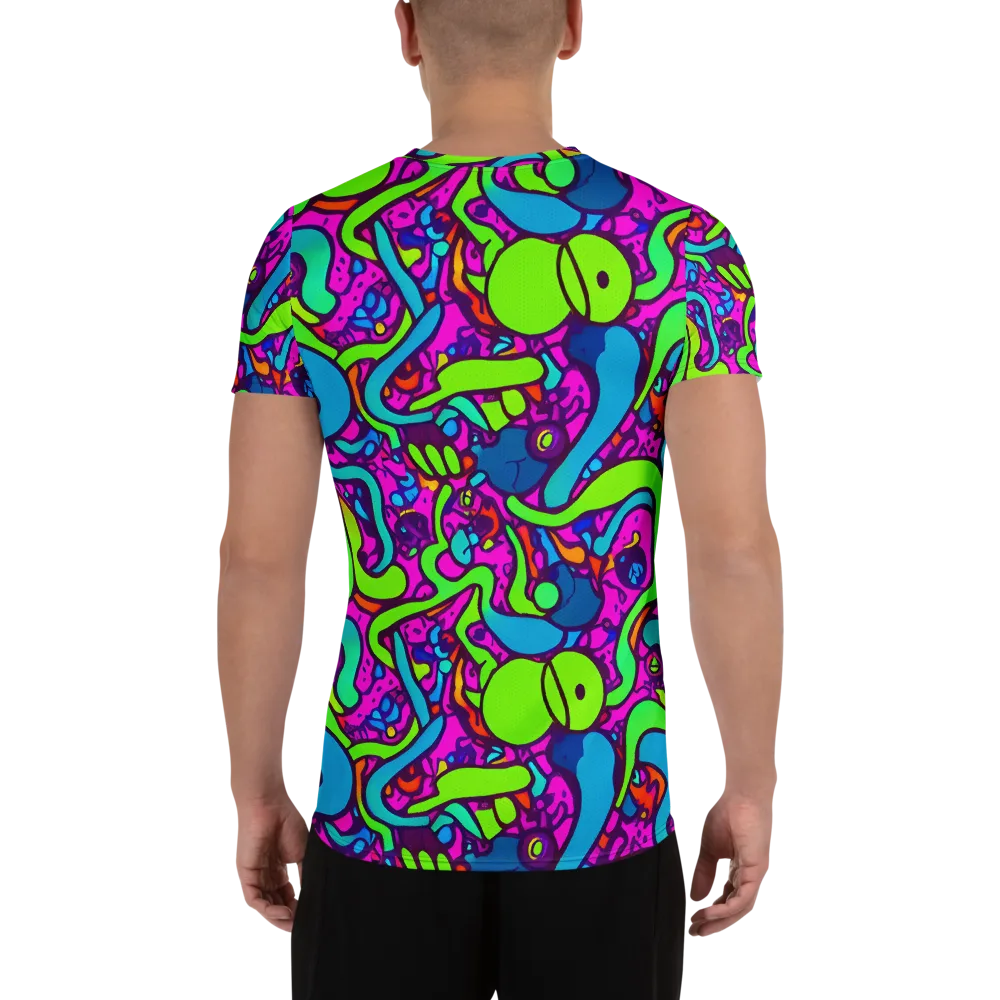 Funky Vortex on Men's Athletic T-Shirt — Back