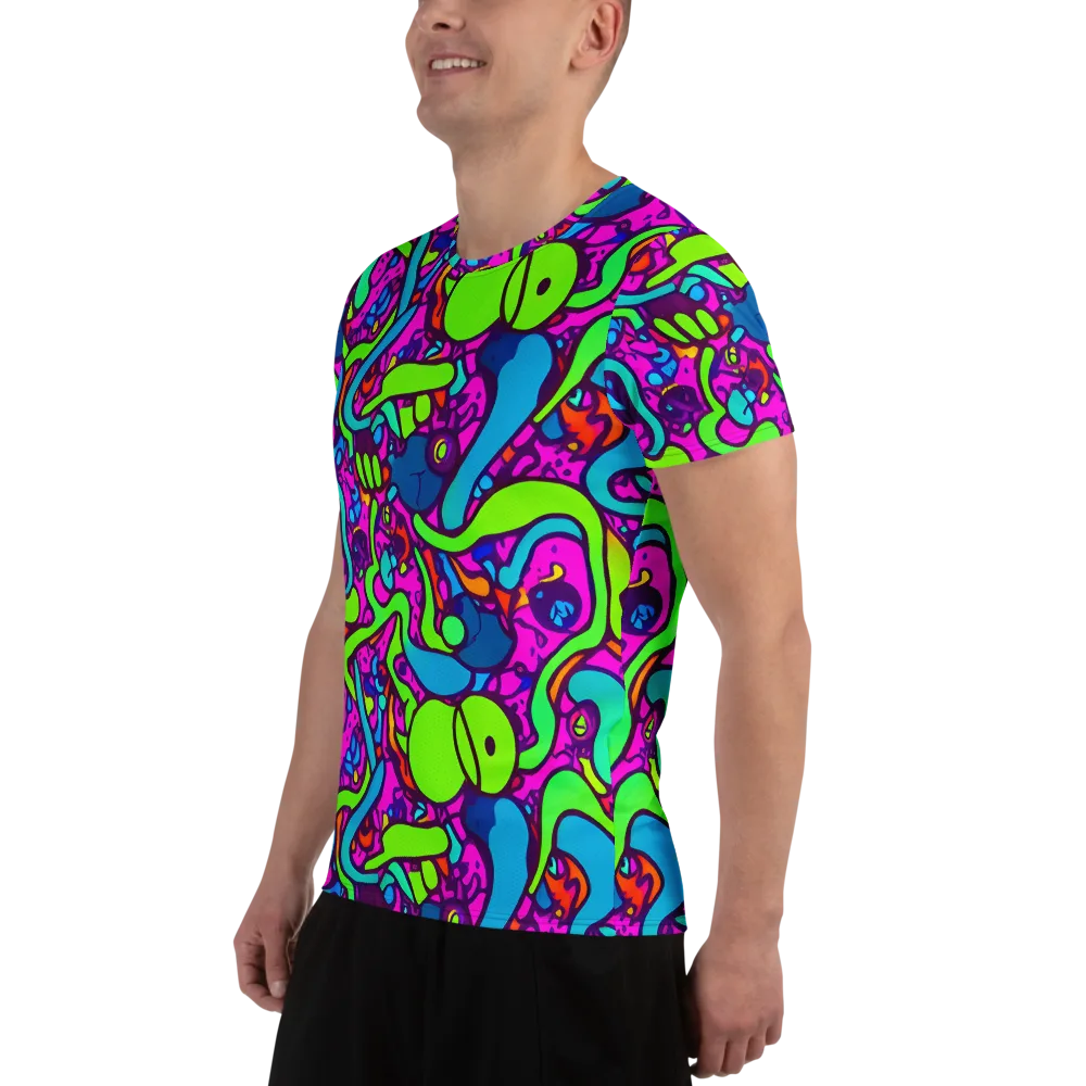 Funky Vortex on Men's Athletic T-Shirt — Left