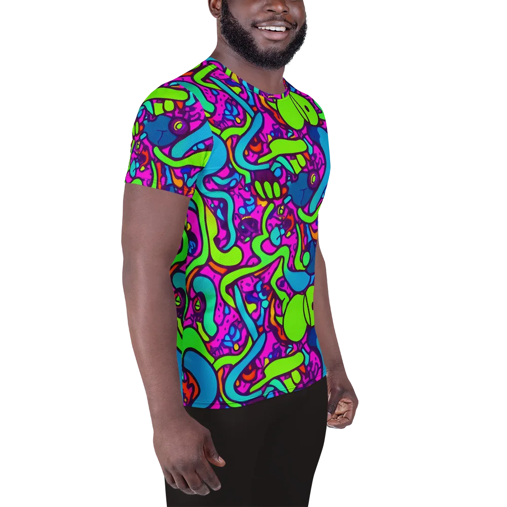 Funky Vortex on Men's Athletic T-Shirt — Right