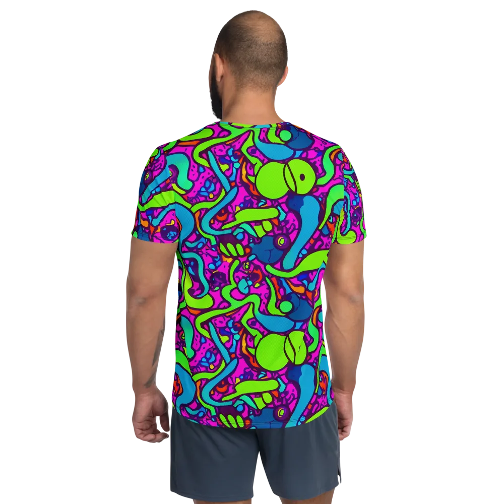 Funky Vortex on Men's Athletic T-Shirt — Back