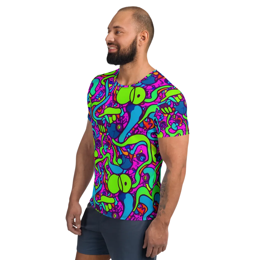 Funky Vortex on Men's Athletic T-Shirt — Left