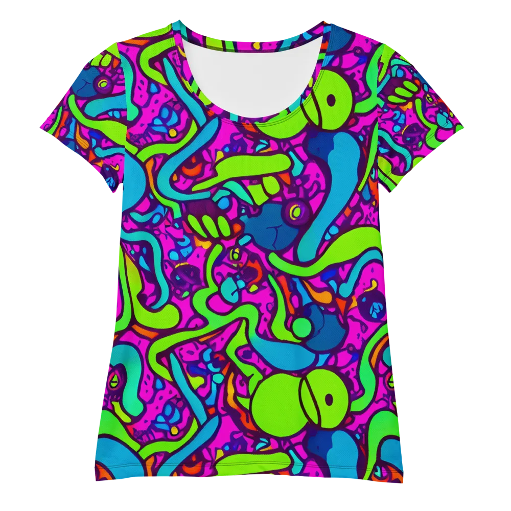 Funky Vortex on Women's Athletic T-Shirt — Front