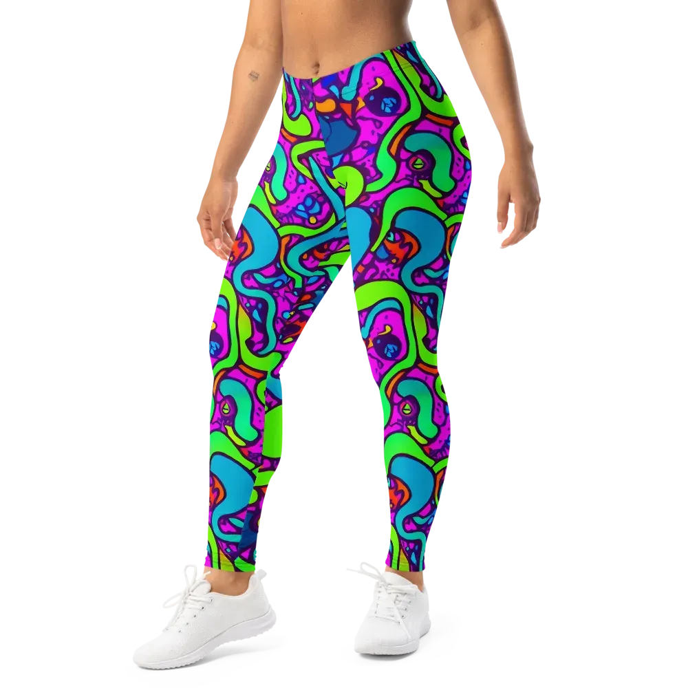 Funky Vortex on Leggings — Left Front