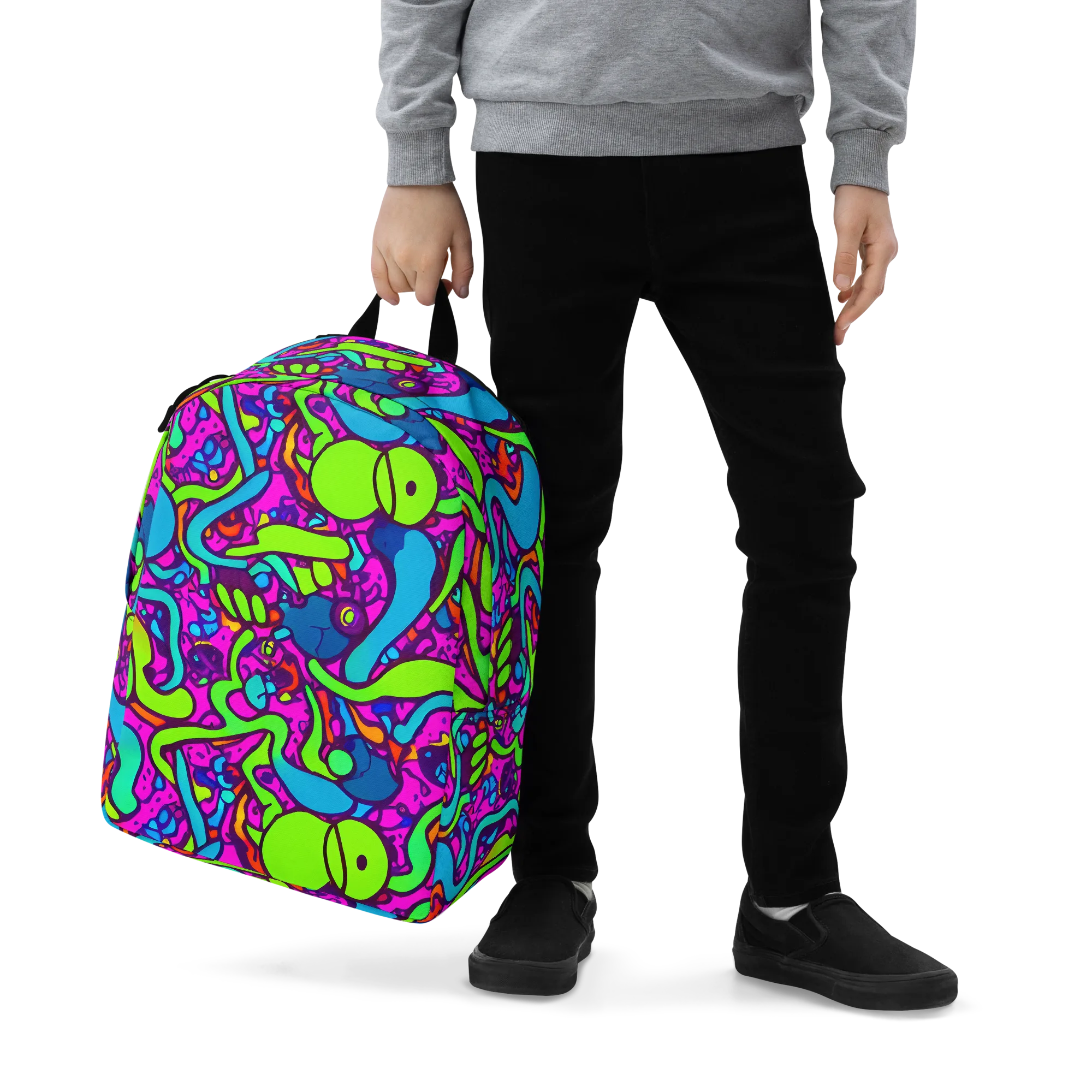 Funky Vortex on Minimalist Backpack — Zoomed-in