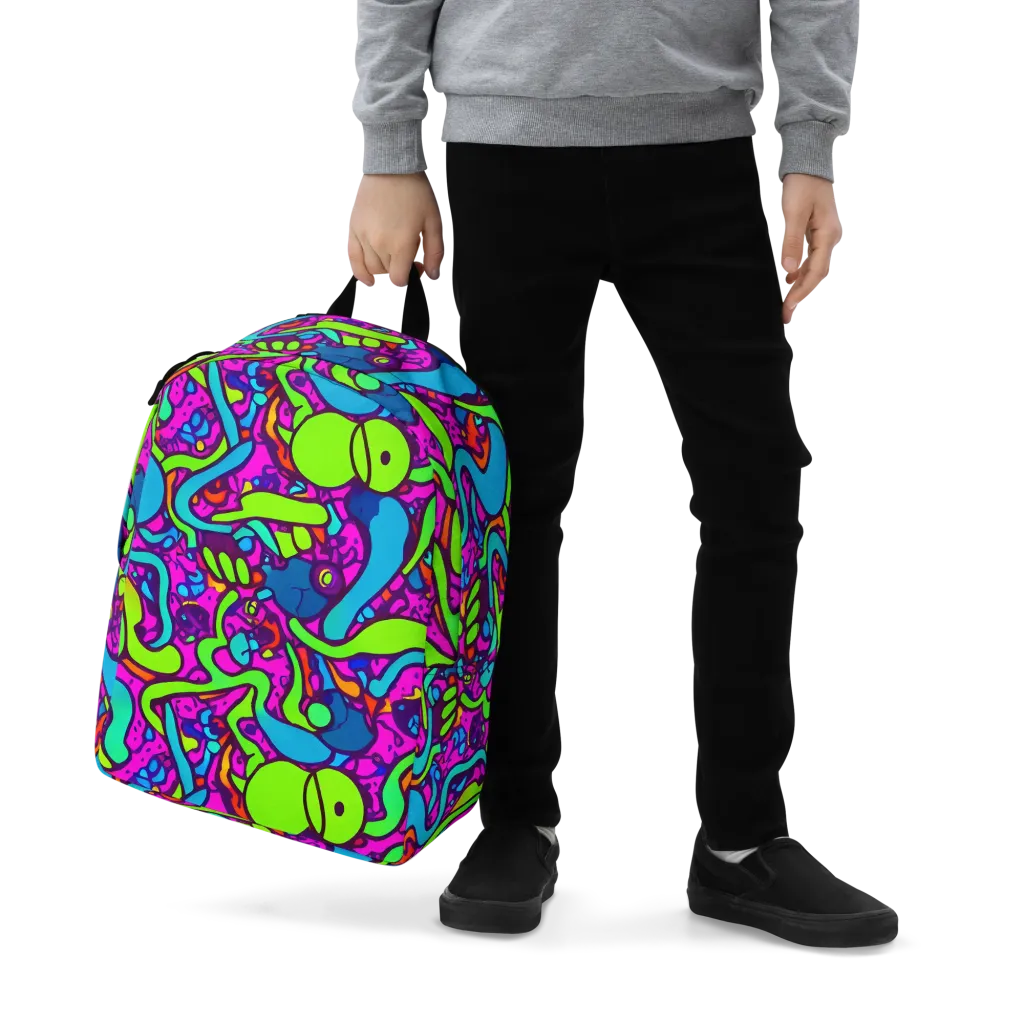 Funky Vortex on Minimalist Backpack — Zoomed-in