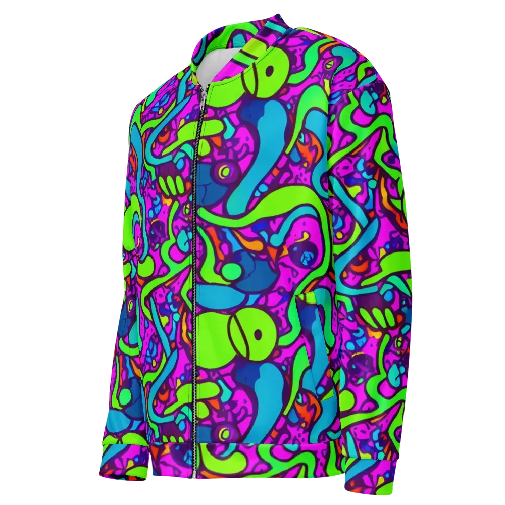 Funky Vortex on Bomber Jacket — Left Front