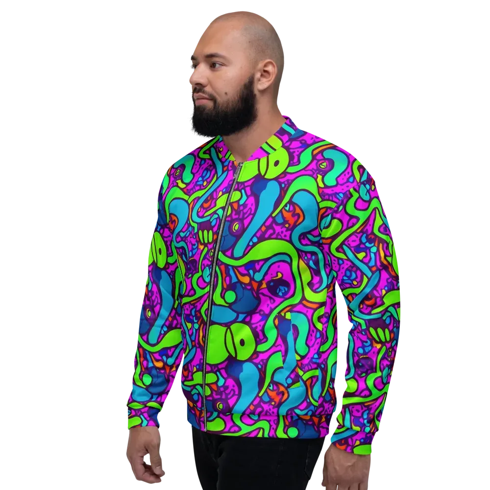 Funky Vortex on Bomber Jacket — Left