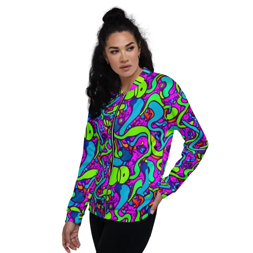 Funky Vortex on Bomber Jacket — Left