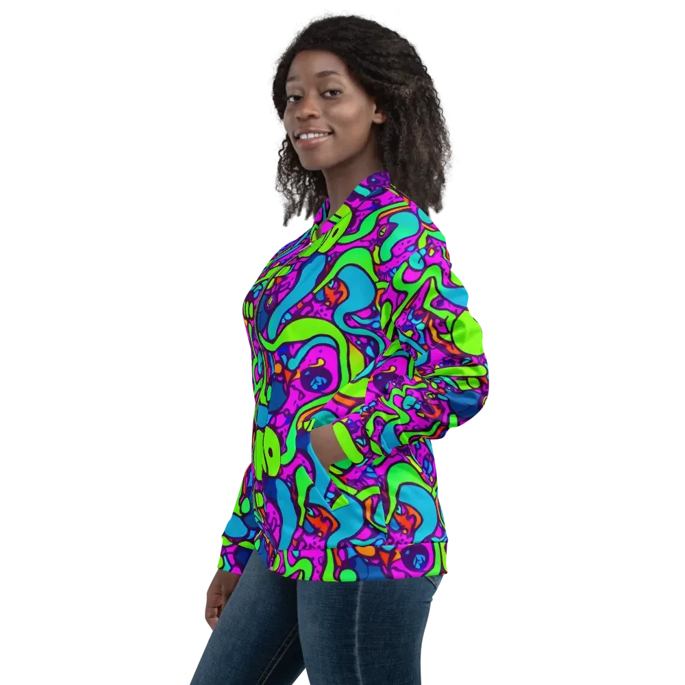Funky Vortex on Bomber Jacket — Left