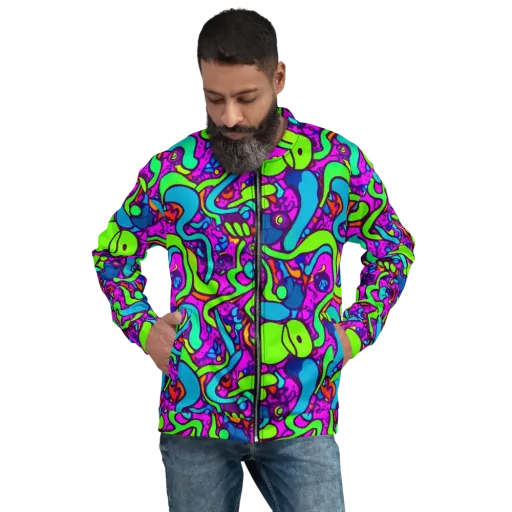 Funky Vortex on a Bomber Jacket