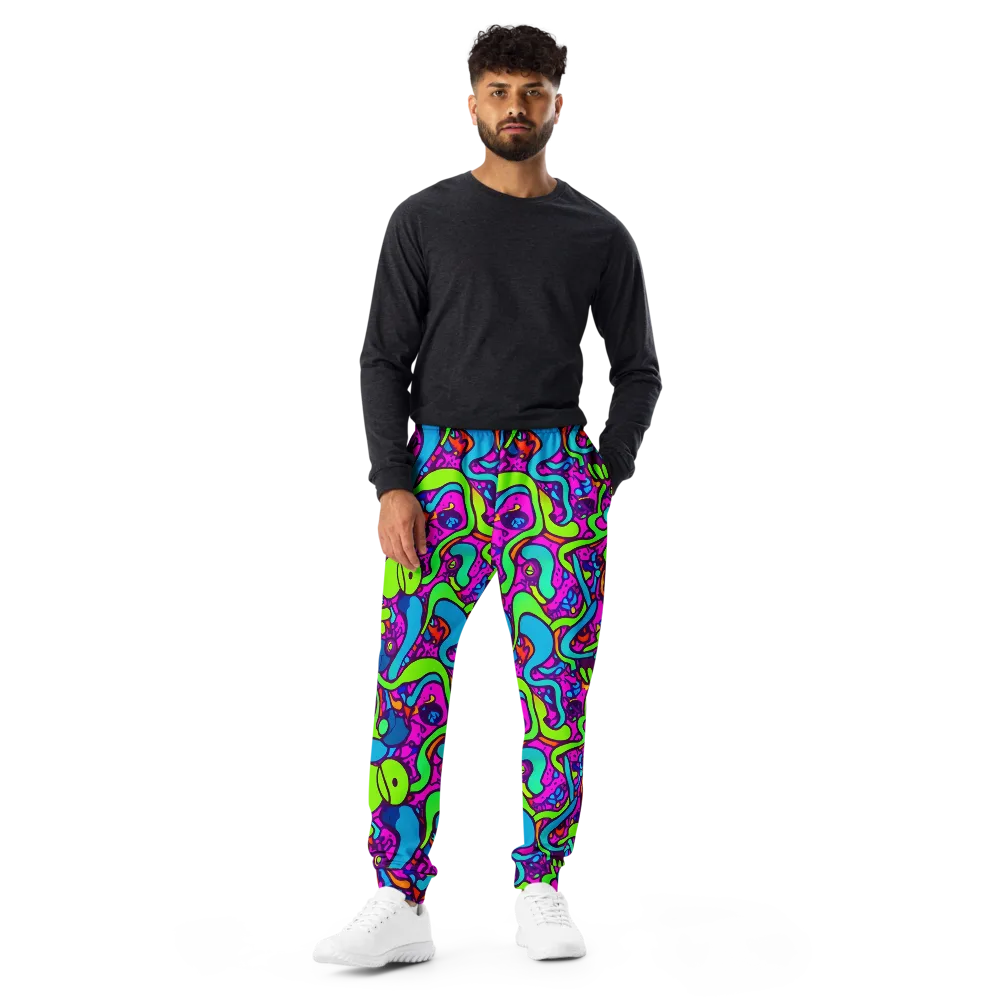 Funky Vortex on Men's Joggers — Front