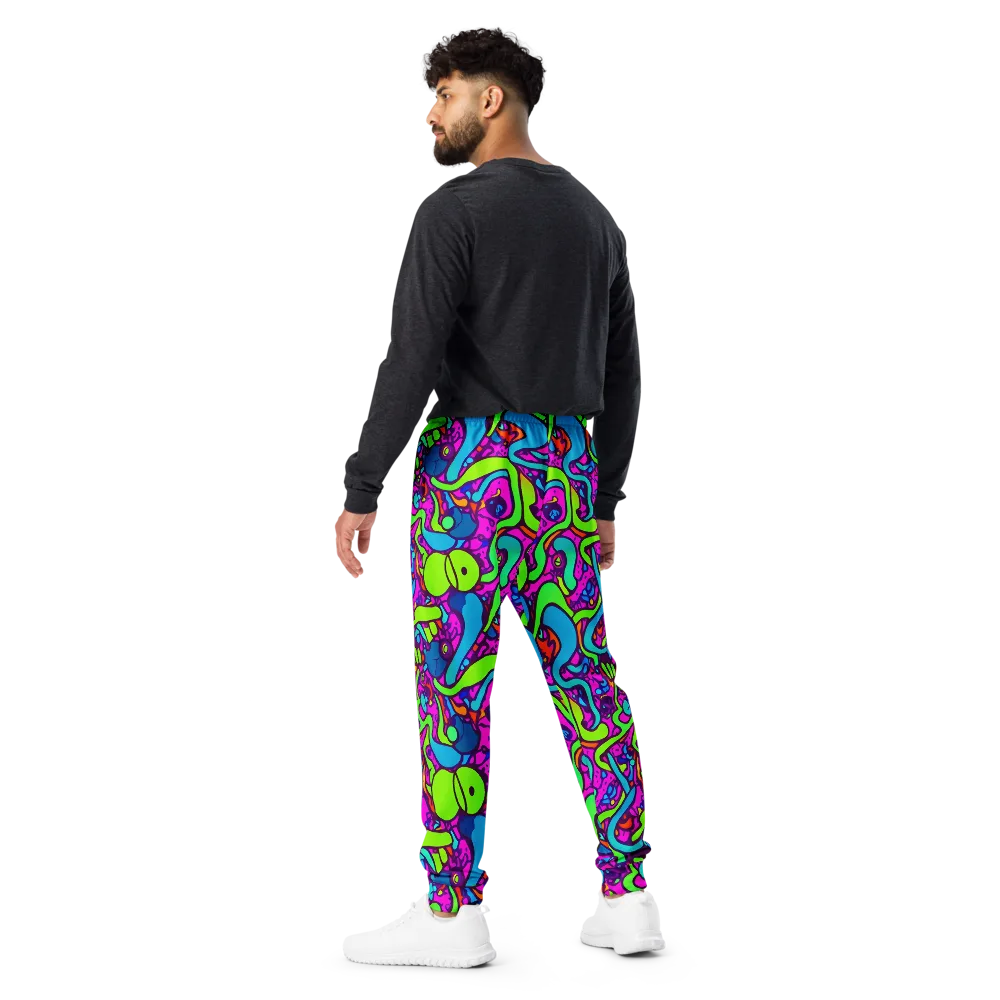 Funky Vortex on Men's Joggers — Back