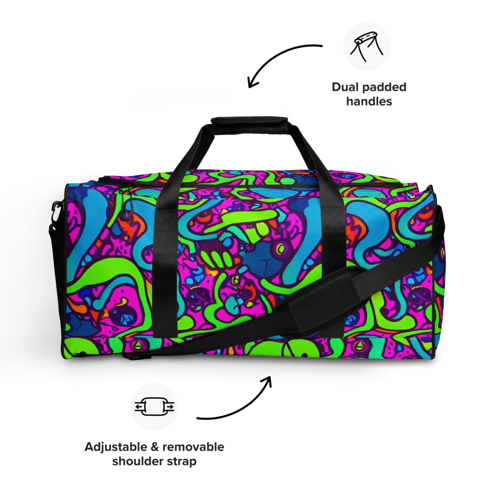 Funky Vortex on Duffle Bag — Front