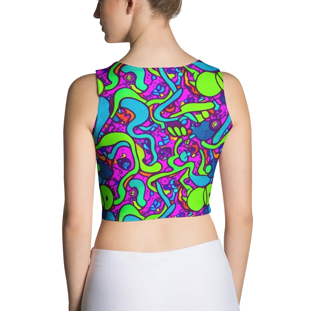 Funky Vortex on Crop Top — Back
