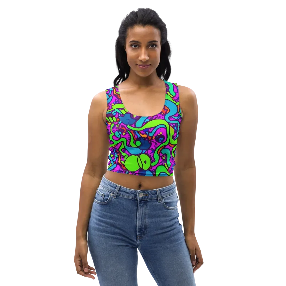 Funky Vortex on Crop Top — Front