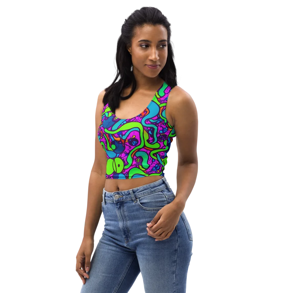 Funky Vortex on Crop Top — Left Front