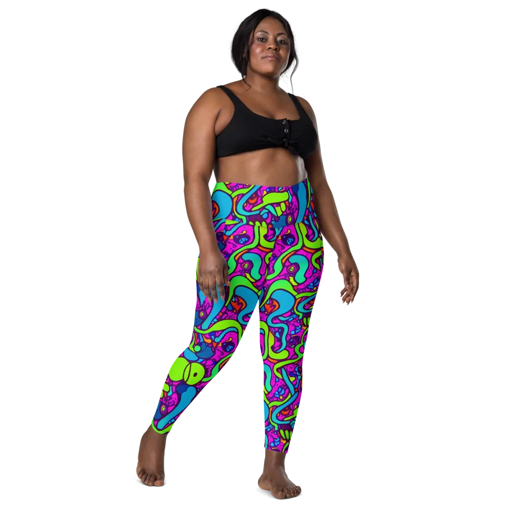 Funky Vortex on Leggings with Pockets — Front