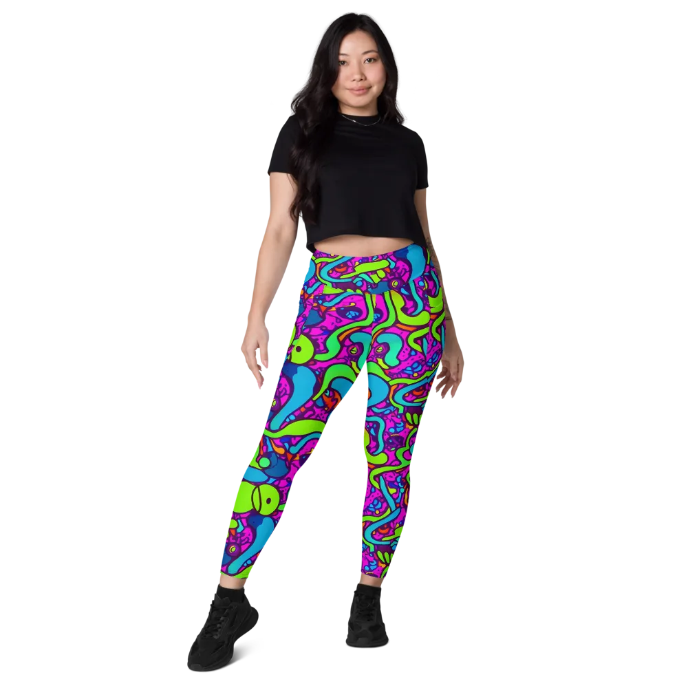 Funky Vortex on Leggings with Pockets — Front