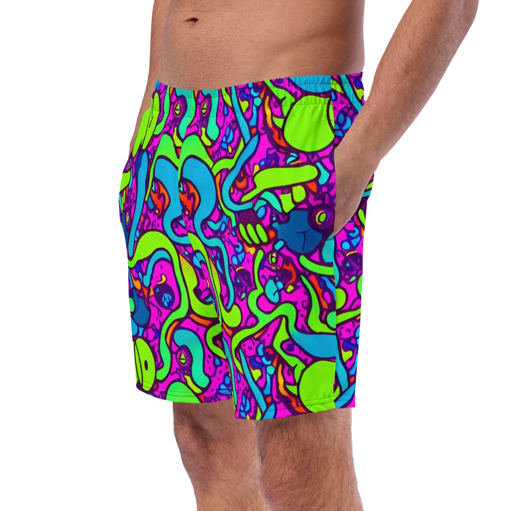 Funky Vortex on Swim Trunks — Left Front