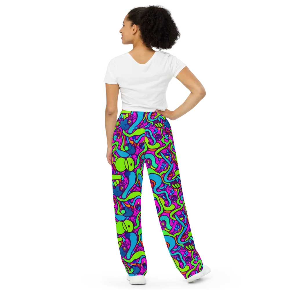 Funky Vortex on Wide-Leg Pants — Back