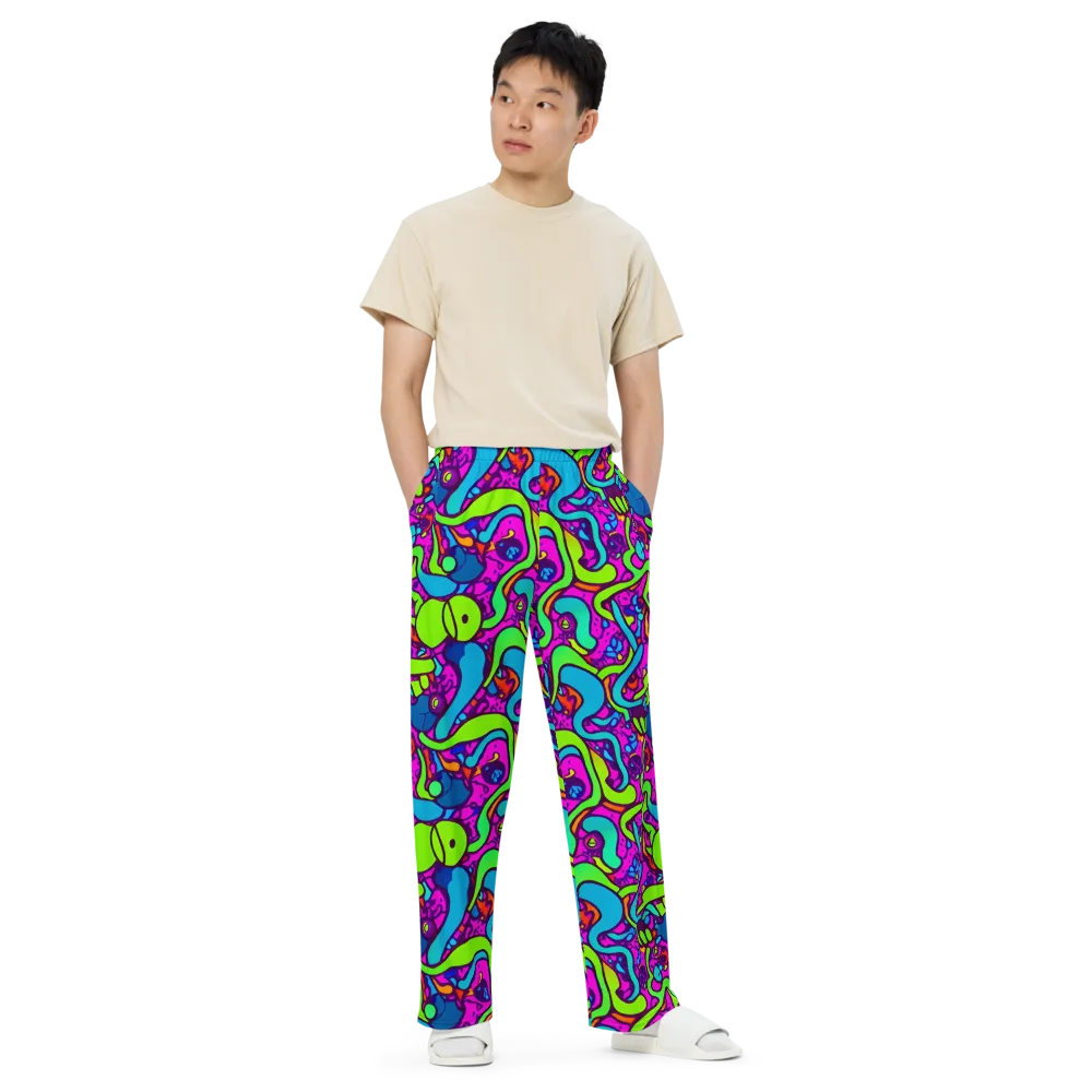 Funky Vortex on Wide-Leg Pants — Front