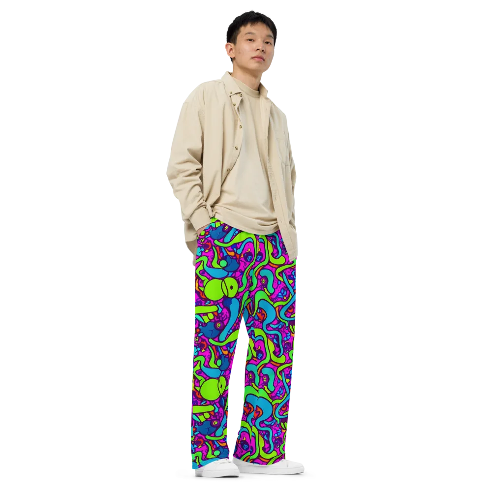 Funky Vortex on Wide-Leg Pants — Right Front