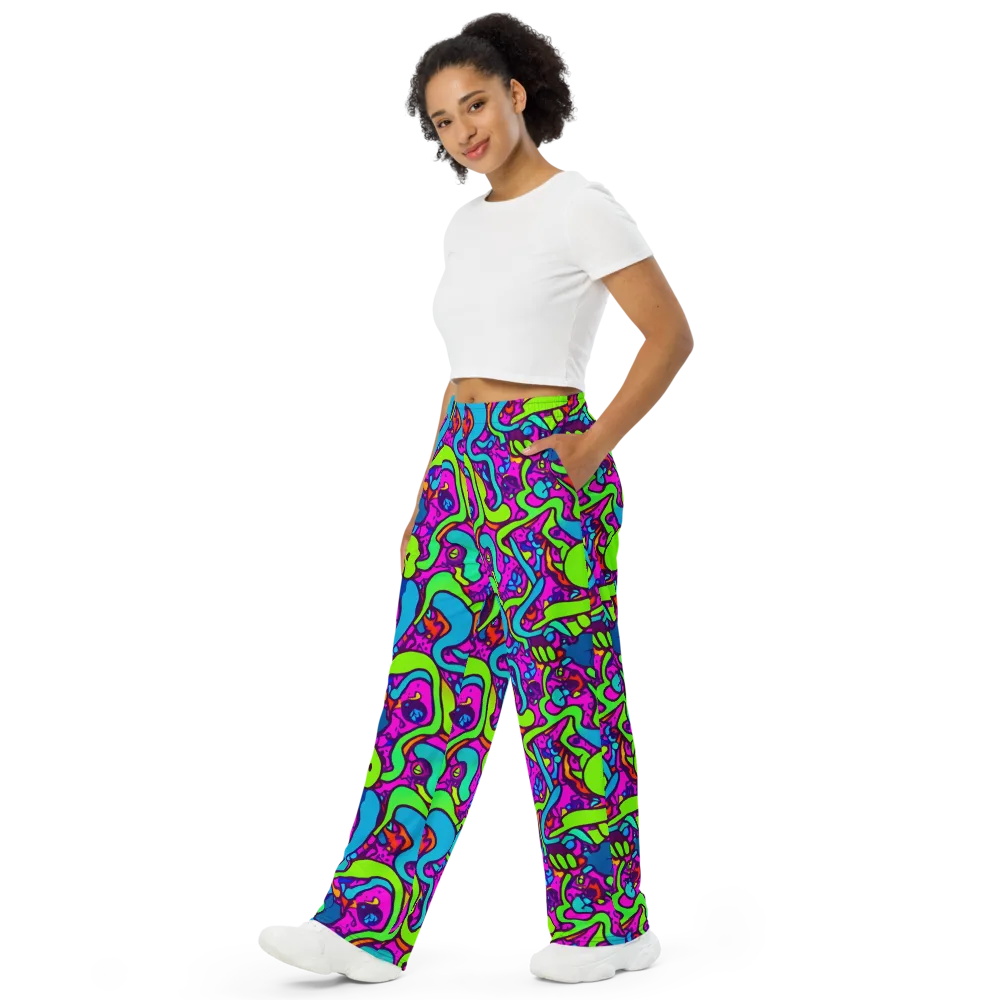 Funky Vortex on Wide-Leg Pants — Left Front