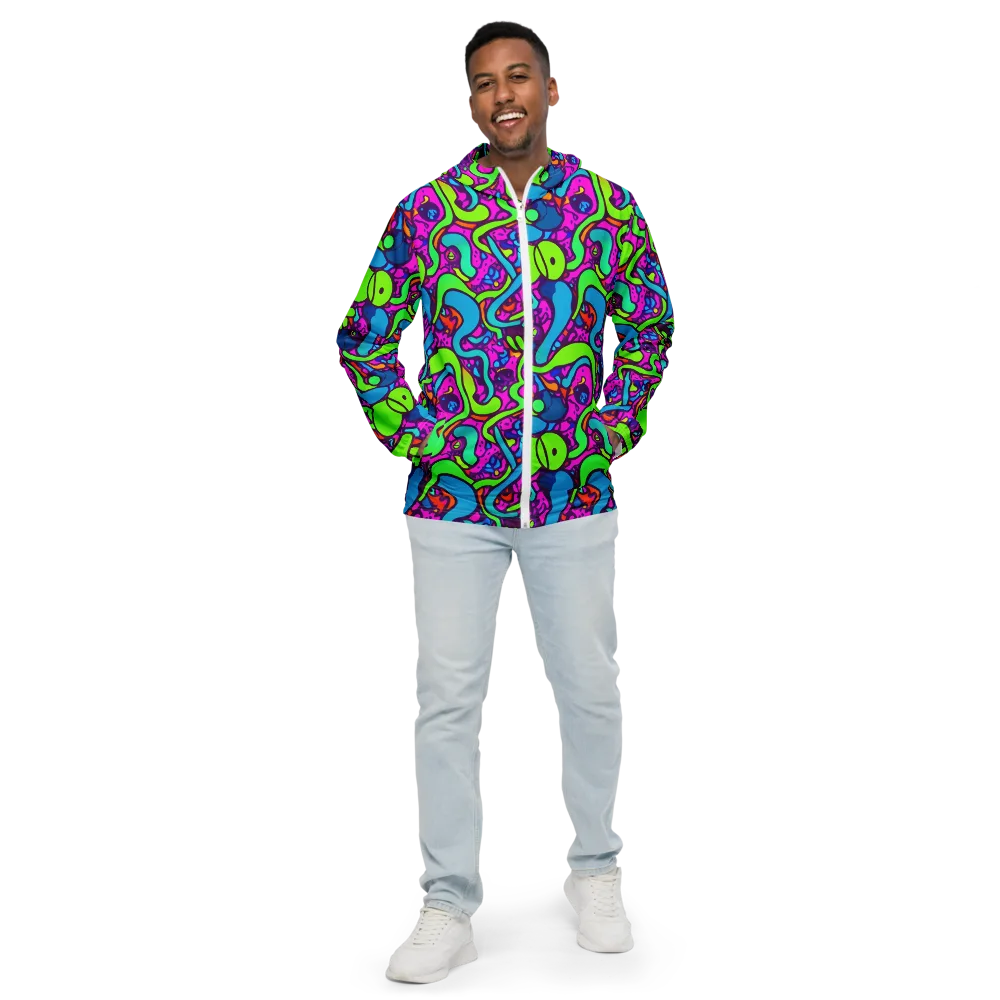 Funky Vortex on Men's Windbreaker — Front