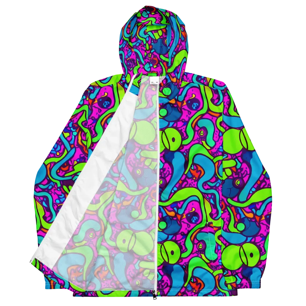 Funky Vortex on Men's Windbreaker — Front