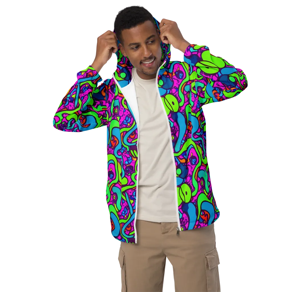 Funky Vortex on Men's Windbreaker — Front
