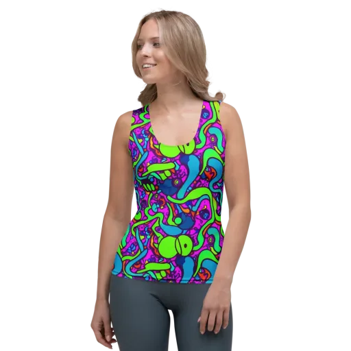 Funky Vortex on a Women's Tank Top