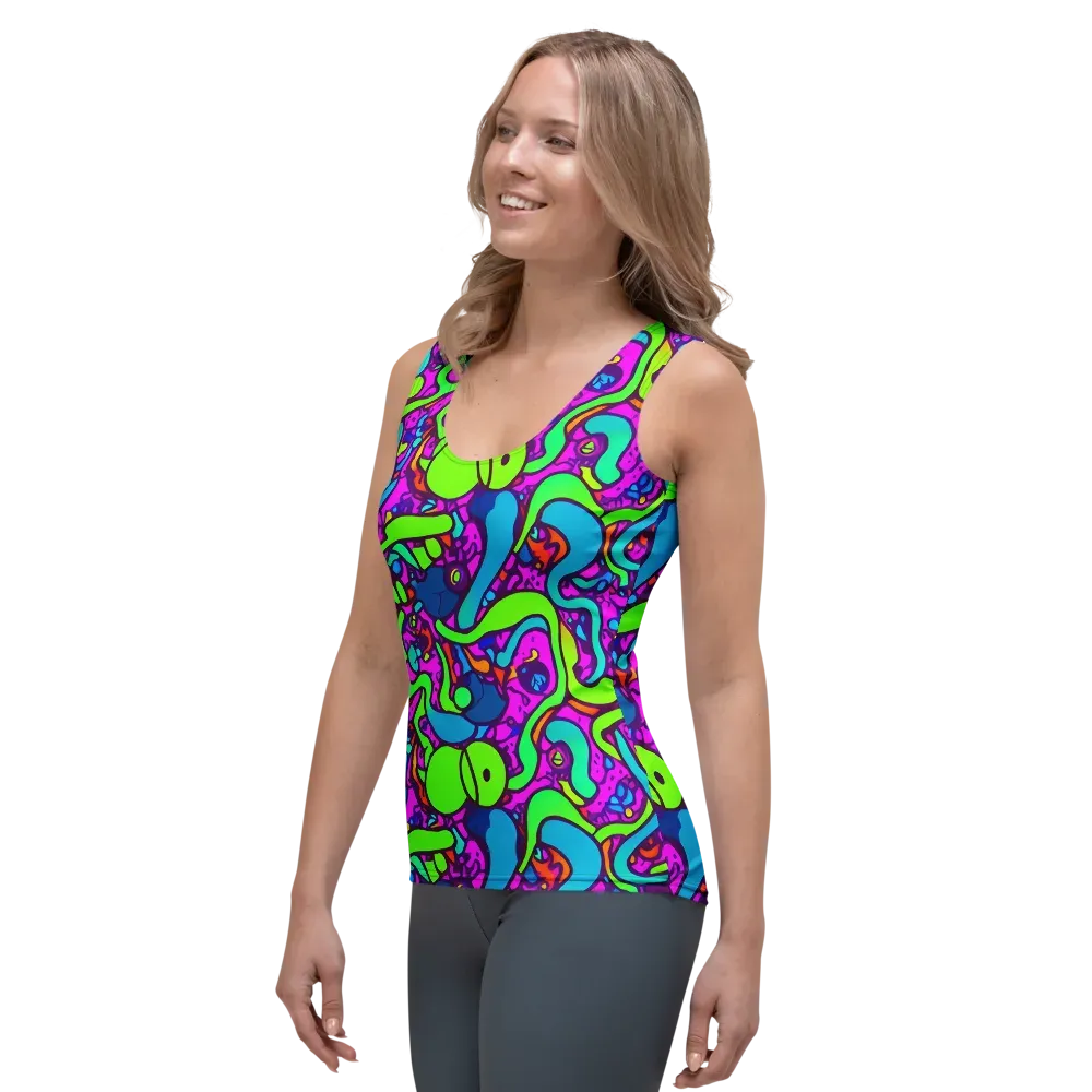 Funky Vortex on Women's Tank Top — Left Front